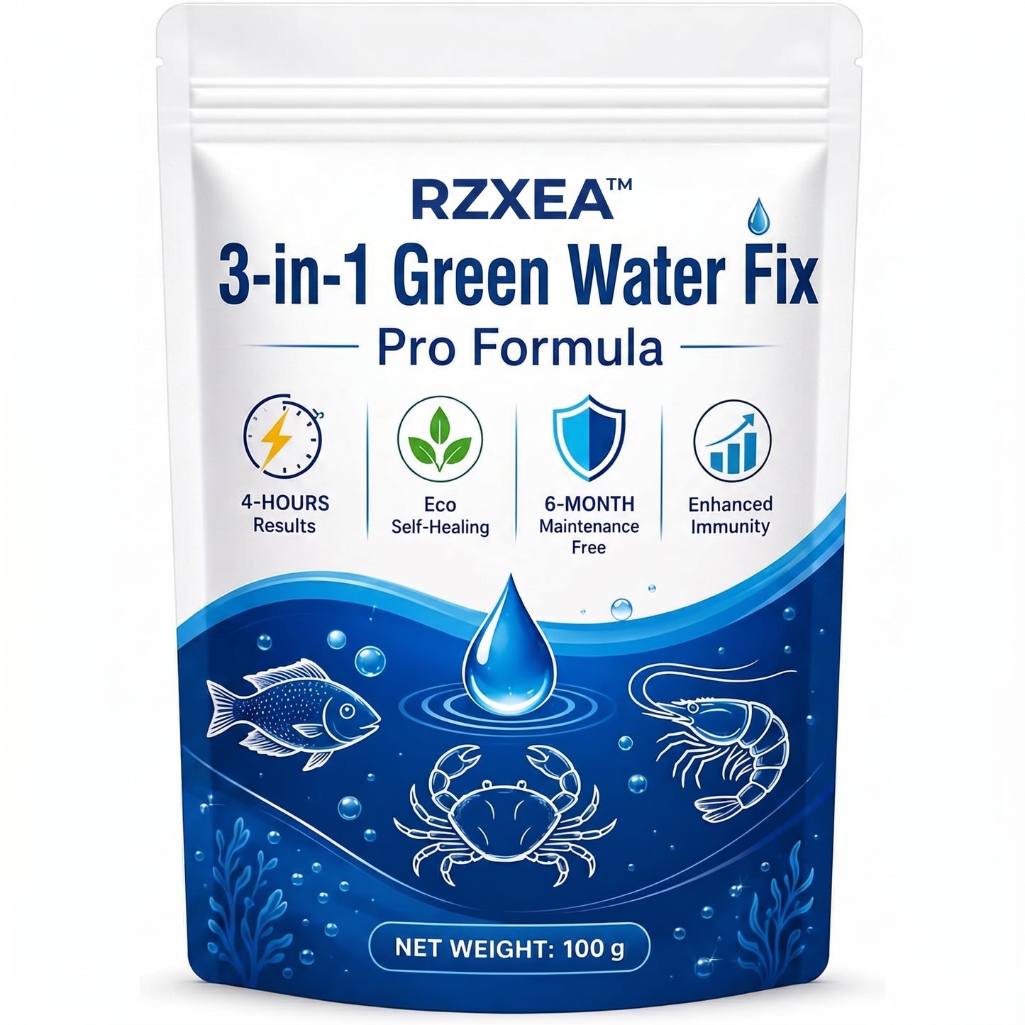🌟 Official Store |✨ From Murky Swamp to Perfect Pond! | RZXEA™3-in-1 Green Water Fix