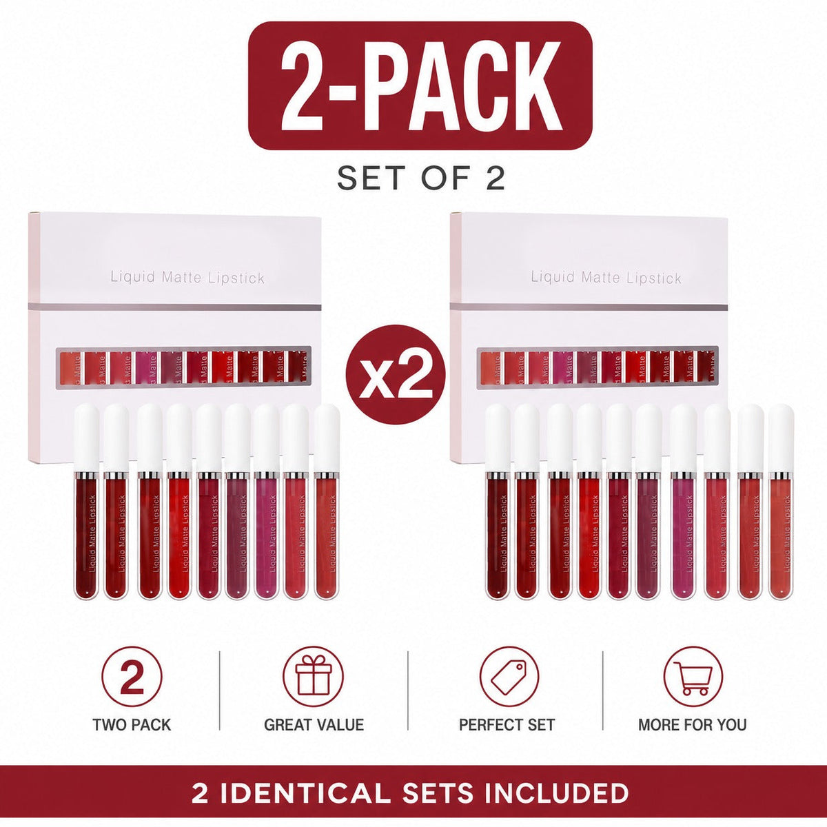 💋OUTDR™ 10Pcs Matte Waterproof Lip Gloss Set 💄
