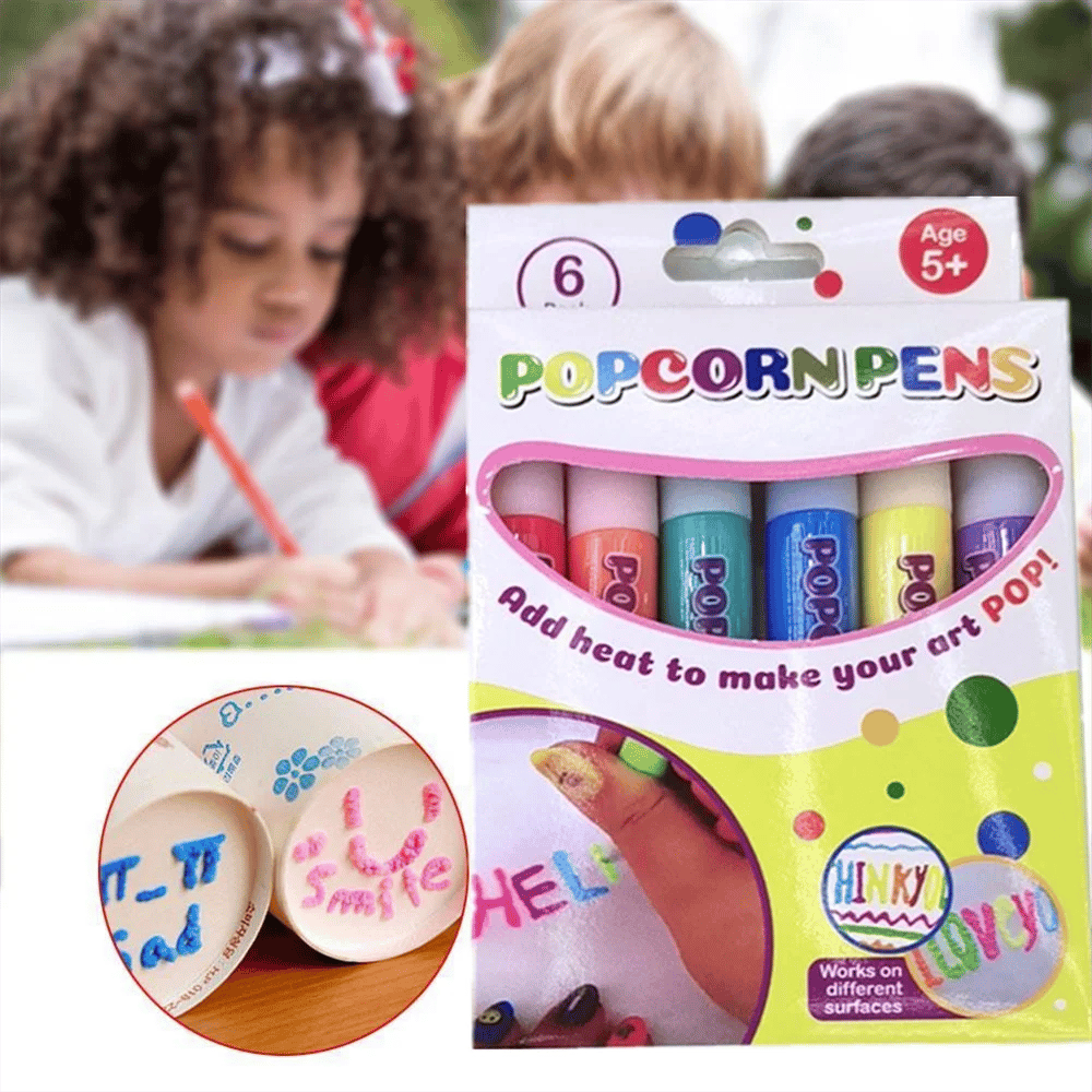 ✨ Magic Puffy 3D Art Pens | Heat-Activated Bubble Drawing Kit for Kids' Crafts & Gifts 🎁