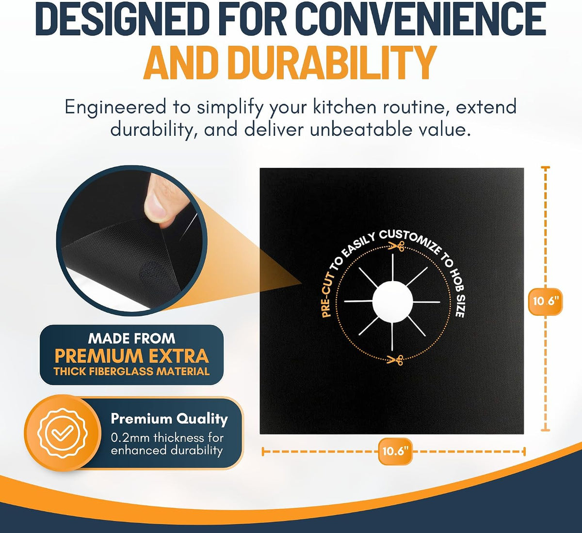 Reusable Gas Stove Burner Protectors🫧Non-Stick & Wipe Clean in Seconds