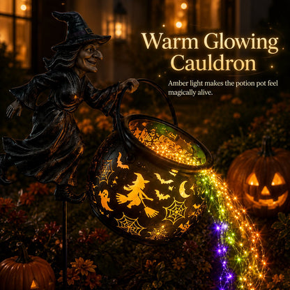 ⚡⚡⚡LAST 44 PCS LEFT!!! 🔥Last Day 50% OFF🎃Halloween Witch Cauldron Garden Light