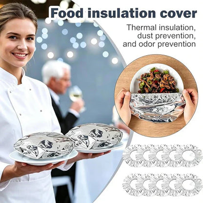 🔥Buy 1 Get 1 FREE  Reusable Elastic Aluminum Foil Food Covers (80 Pack) | Universal Fit, Heat-Resistant & Washable 🥗✨