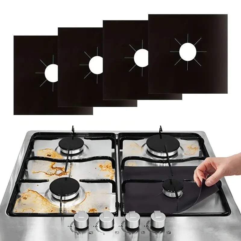 Reusable Gas Stove Burner Protectors🫧Non-Stick & Wipe Clean in Seconds