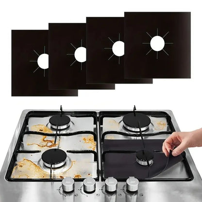 Reusable Gas Stove Burner Protectors🫧Non-Stick & Wipe Clean in Seconds