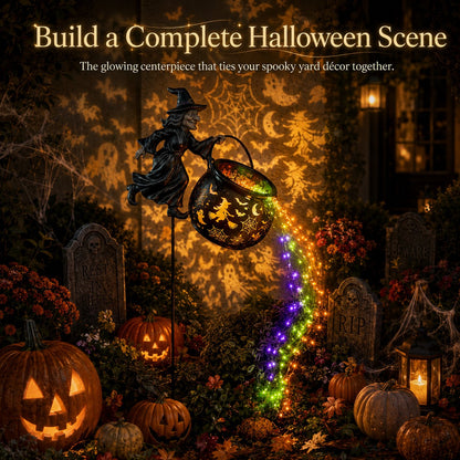 ⚡⚡⚡LAST 44 PCS LEFT!!! 🔥Last Day 50% OFF🎃Halloween Witch Cauldron Garden Light