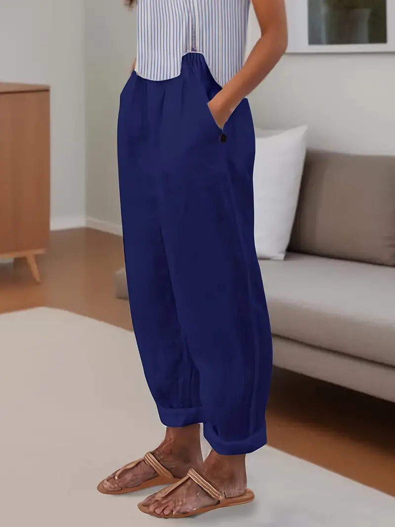 Sfrcord® Minimalistische, unifarbene, vielseitige Hose