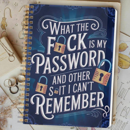 🔥Funny Password Notebook - Spiral Bound with Lock Icons & Funny Security Phrases✍️