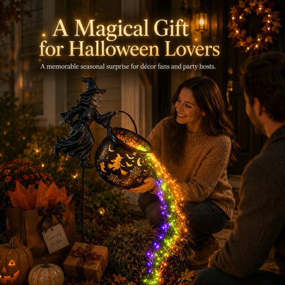 ⚡⚡⚡LAST 44 PCS LEFT!!! 🔥Last Day 50% OFF🎃Halloween Witch Cauldron Garden Light
