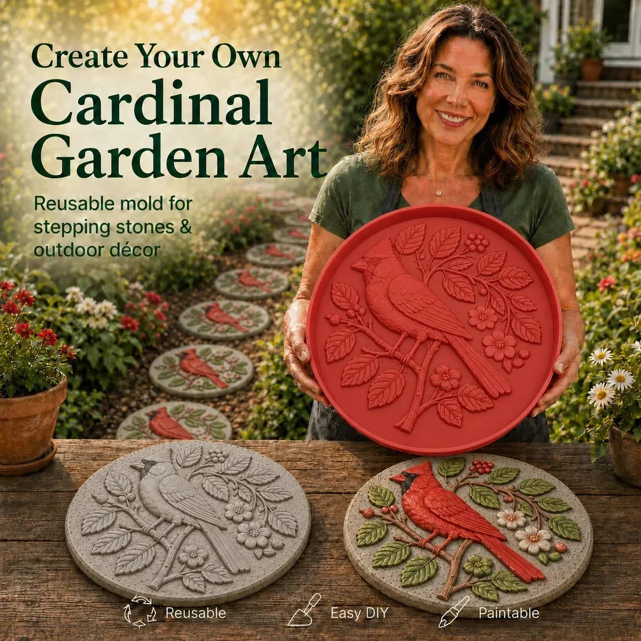 💥 LAST DAY 49% OFF - 🌻 Reusable Garden Art Mold – Make Your Garden Truly One of a Kind