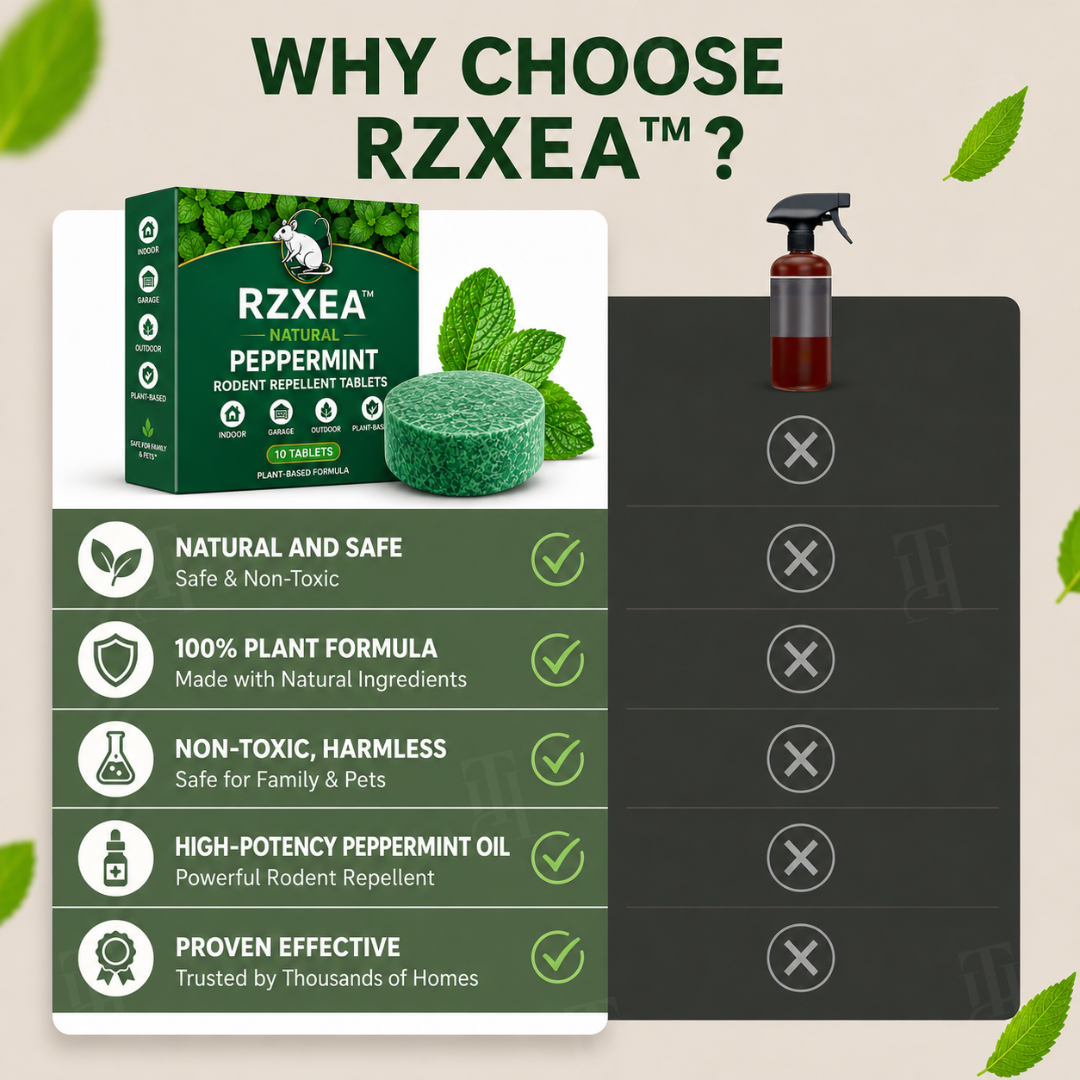 🔥 Bye Mice! | RZXEA™  Natural Peppermint Rodent Repellent Tablets
