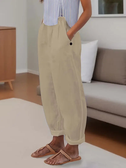 Sfrcord® Minimalistische, unifarbene, vielseitige Hose
