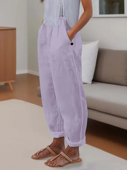 Sfrcord® Minimalistische, unifarbene, vielseitige Hose
