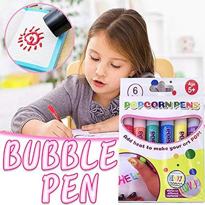 ✨ Magic Puffy 3D Art Pens | Heat-Activated Bubble Drawing Kit for Kids' Crafts & Gifts 🎁