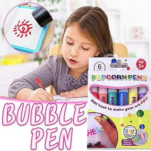 ✨ Magic Puffy 3D Art Pens | Heat-Activated Bubble Drawing Kit for Kids' Crafts & Gifts 🎁