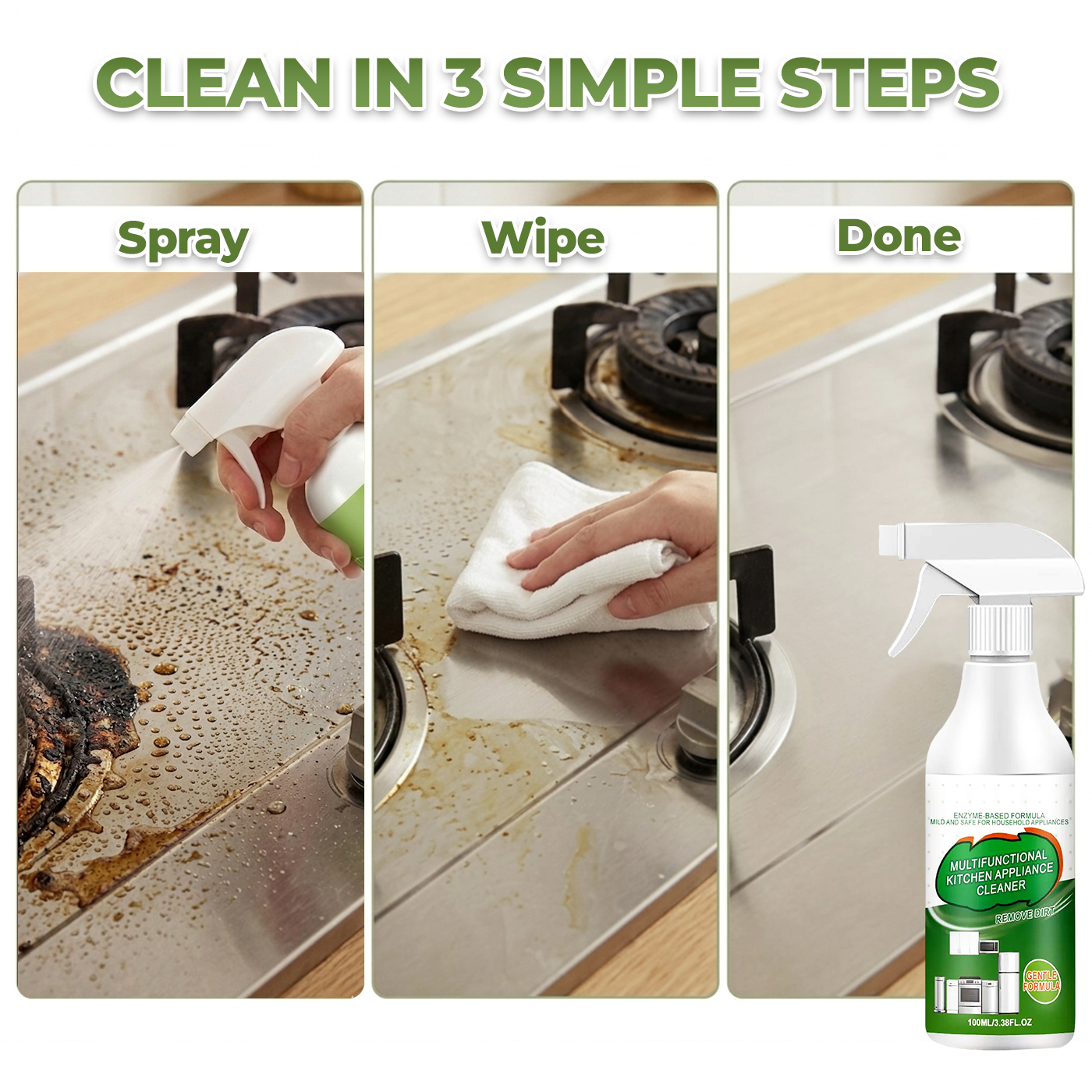 🔥 Save 60% Today Only⚡ Multi-Purpose Enzyme Foam Cleaner - Effortlessly Removes Grease in Seconds