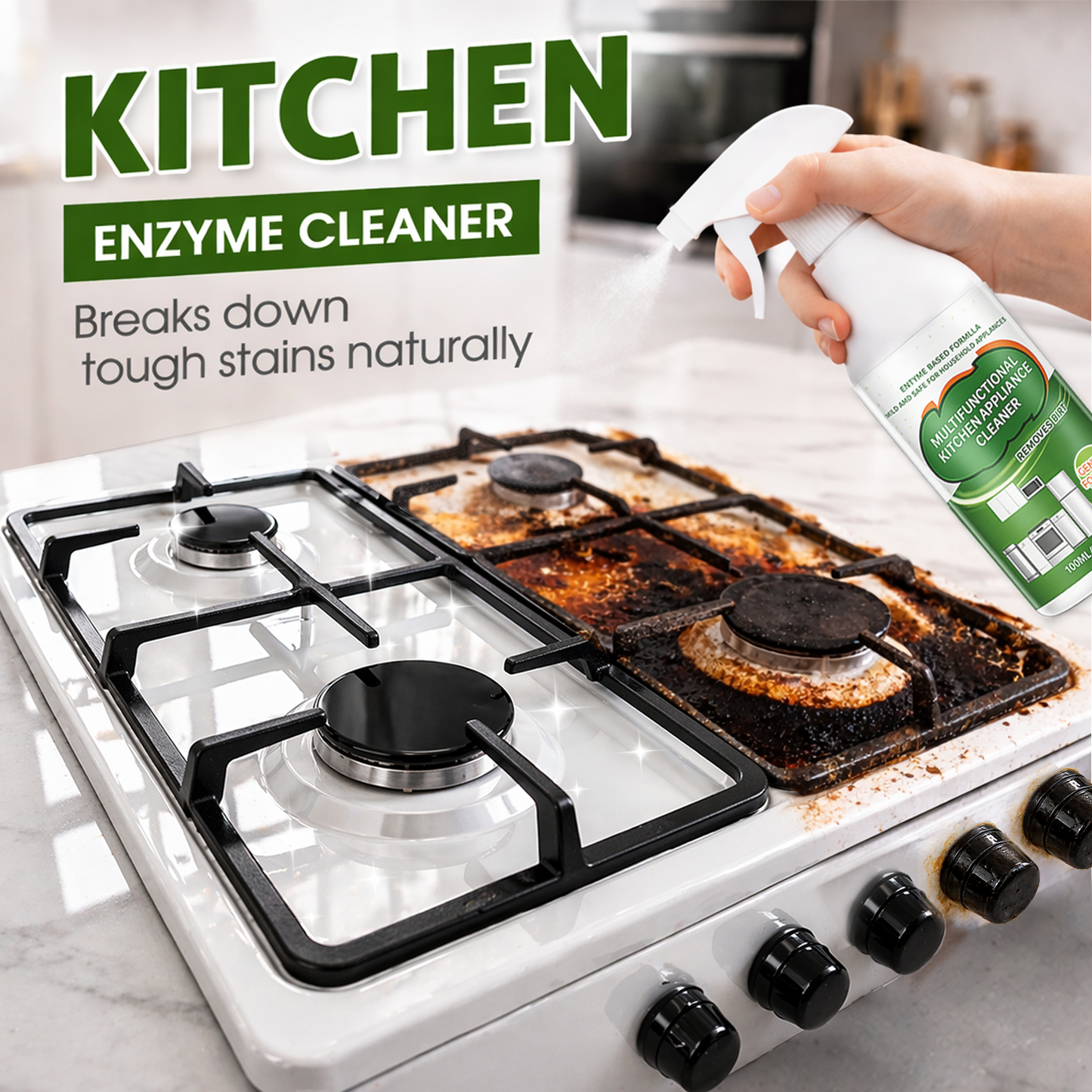 🔥 Save 60% Today Only⚡ Multi-Purpose Enzyme Foam Cleaner - Effortlessly Removes Grease in Seconds