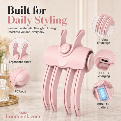 💥  Portable Rechargeable Hair Root Volumizing Clip | Instant Lift & All-Day Bouncy Volume ✨