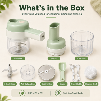 ⚡⚡⚡LAST 44 PCS LEFT!!! 4-in-1 Handheld Electric Food Chopper