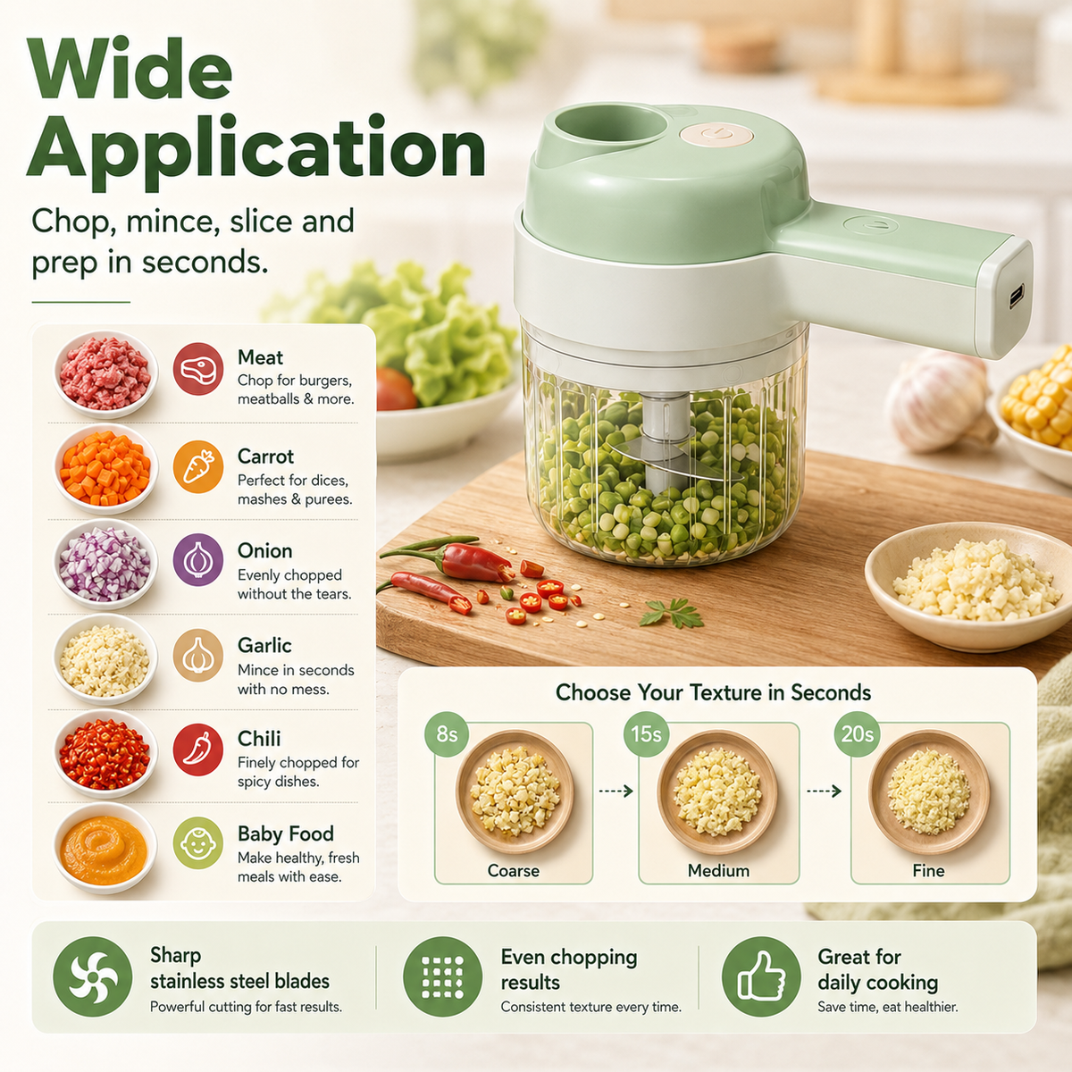 ⚡⚡⚡LAST 44 PCS LEFT!!! 4-in-1 Handheld Electric Food Chopper