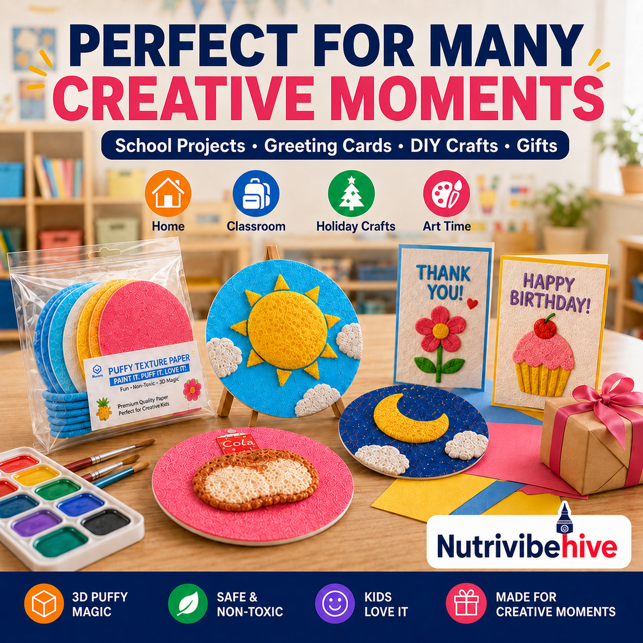 🎄Special Surprise Offer🔮Master the magic of painting！👩‍🎨Foam Texture Painting Paper🎁