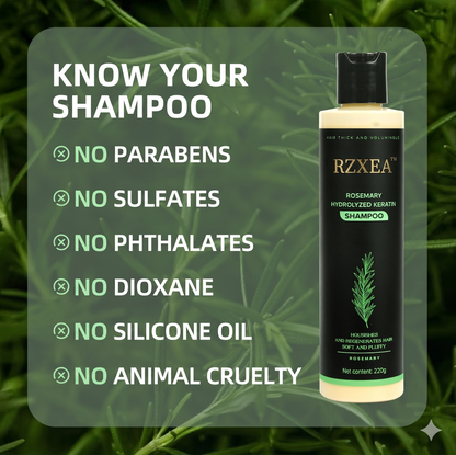 ✨ Revive Your Hair! | ⏱️ Visibly Thicker & Fuller in Days | RZXEA™ Rosemary Shampoo