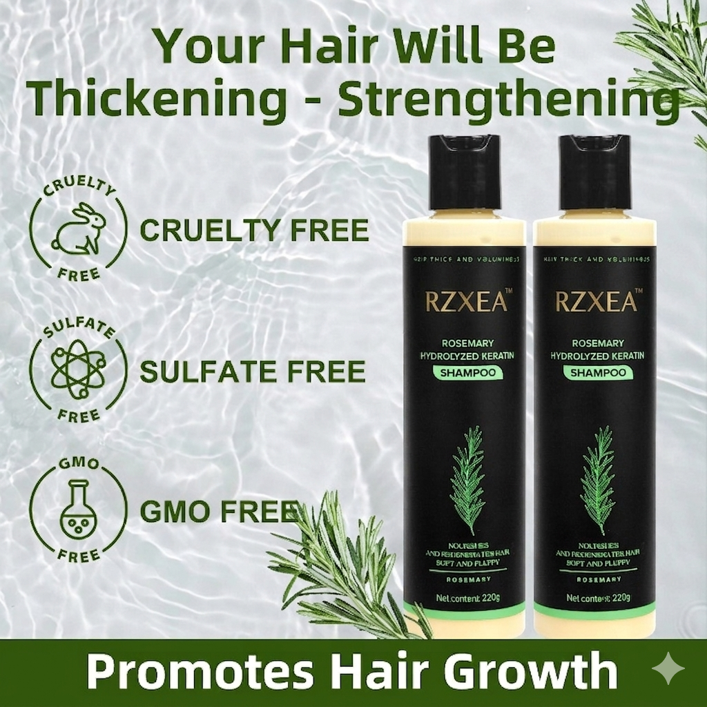 ✨ Revive Your Hair! | ⏱️ Visibly Thicker & Fuller in Days | RZXEA™ Rosemary Shampoo