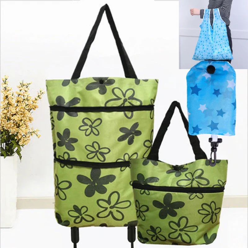 ⚡⚡⚡LAST 44 PCS LEFT!!! 🔥HOT SALE 50% OFF🔥Foldable 2-in-1 Shopping Bag