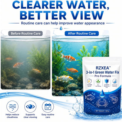 🌟 Official Store |✨ From Murky Swamp to Perfect Pond! | RZXEA™3-in-1 Green Water Fix