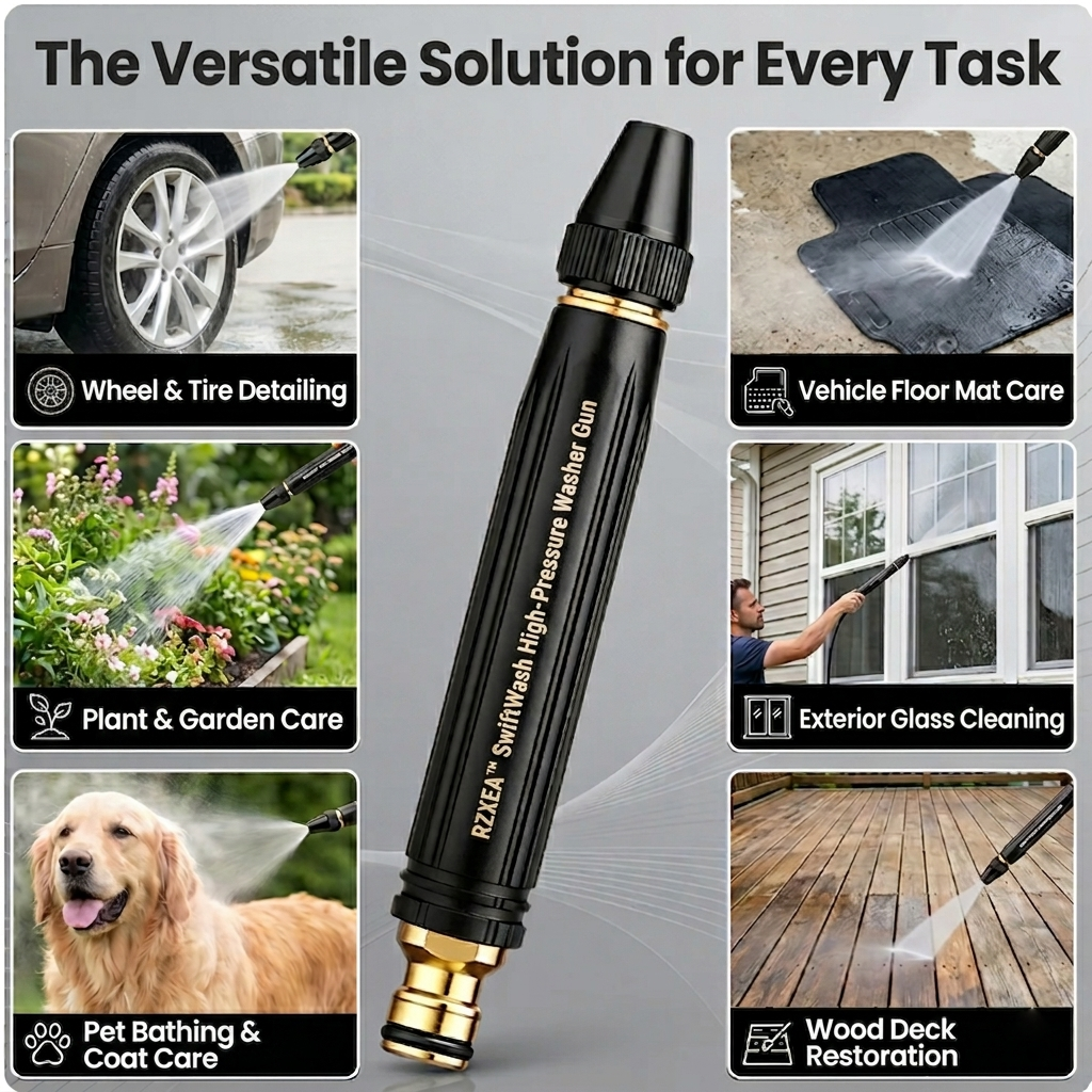 🌪️ From Dirty Driveways to Spotless Clean! | ⏱️ Effortless High-Pressure Washing in Seconds! | RZXEA™ SwiftWash High-Pressure Washer Gun
