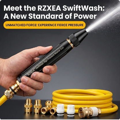 🌪️ From Dirty Driveways to Spotless Clean! | ⏱️ Effortless High-Pressure Washing in Seconds! | RZXEA™ SwiftWash High-Pressure Washer Gun
