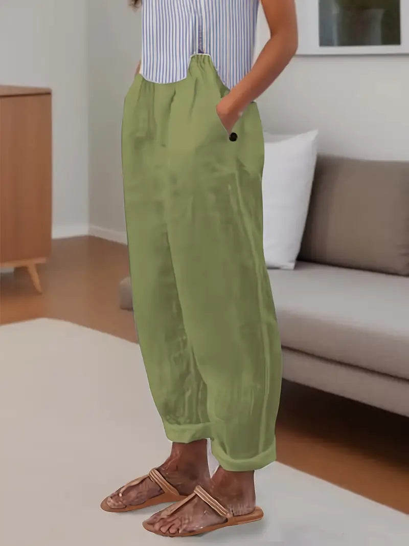 Sfrcord® Minimalistische, unifarbene, vielseitige Hose