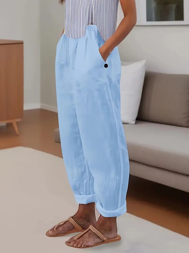 Sfrcord® Minimalistische, unifarbene, vielseitige Hose