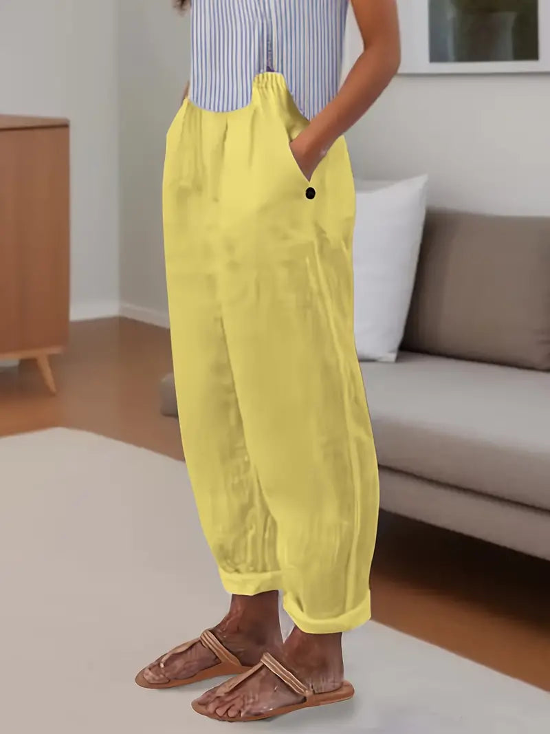 Sfrcord® Minimalistische, unifarbene, vielseitige Hose