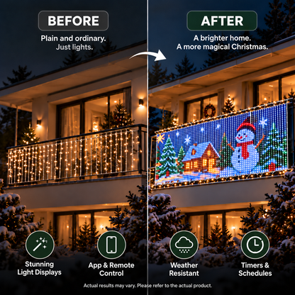 NutriVibeHive smart animated Christmas balcony lights - view 5