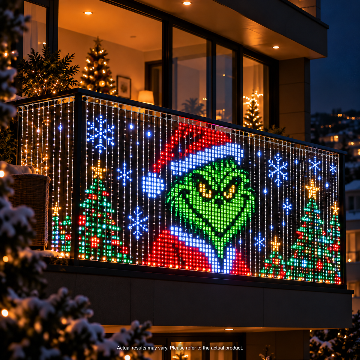 NutriVibeHive smart animated Christmas balcony lights - view 6