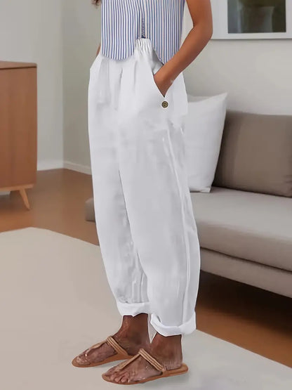 Sfrcord® Minimalistische, unifarbene, vielseitige Hose