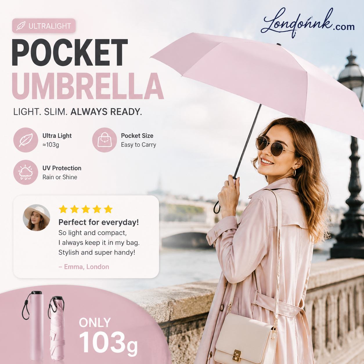 🏆 Last Day Special Price $24.99! 🔥Ultra-Lightweight Compact All-Weather Umbrella