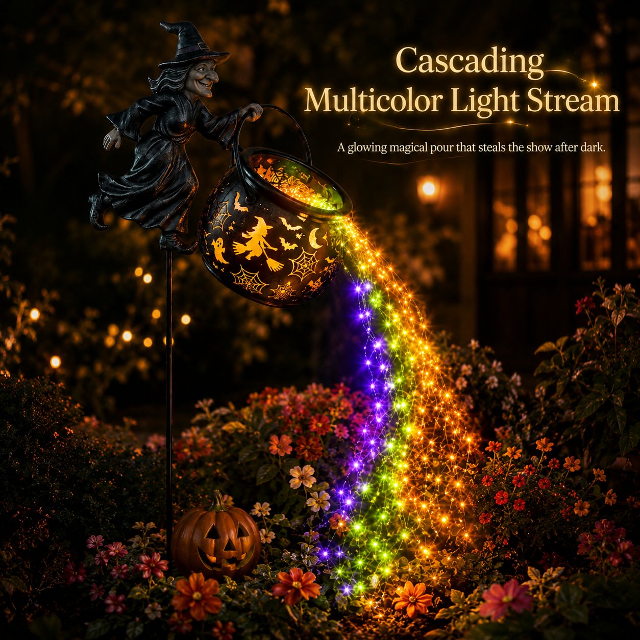 ⚡⚡⚡LAST 44 PCS LEFT!!! 🔥Last Day 50% OFF🎃Halloween Witch Cauldron Garden Light