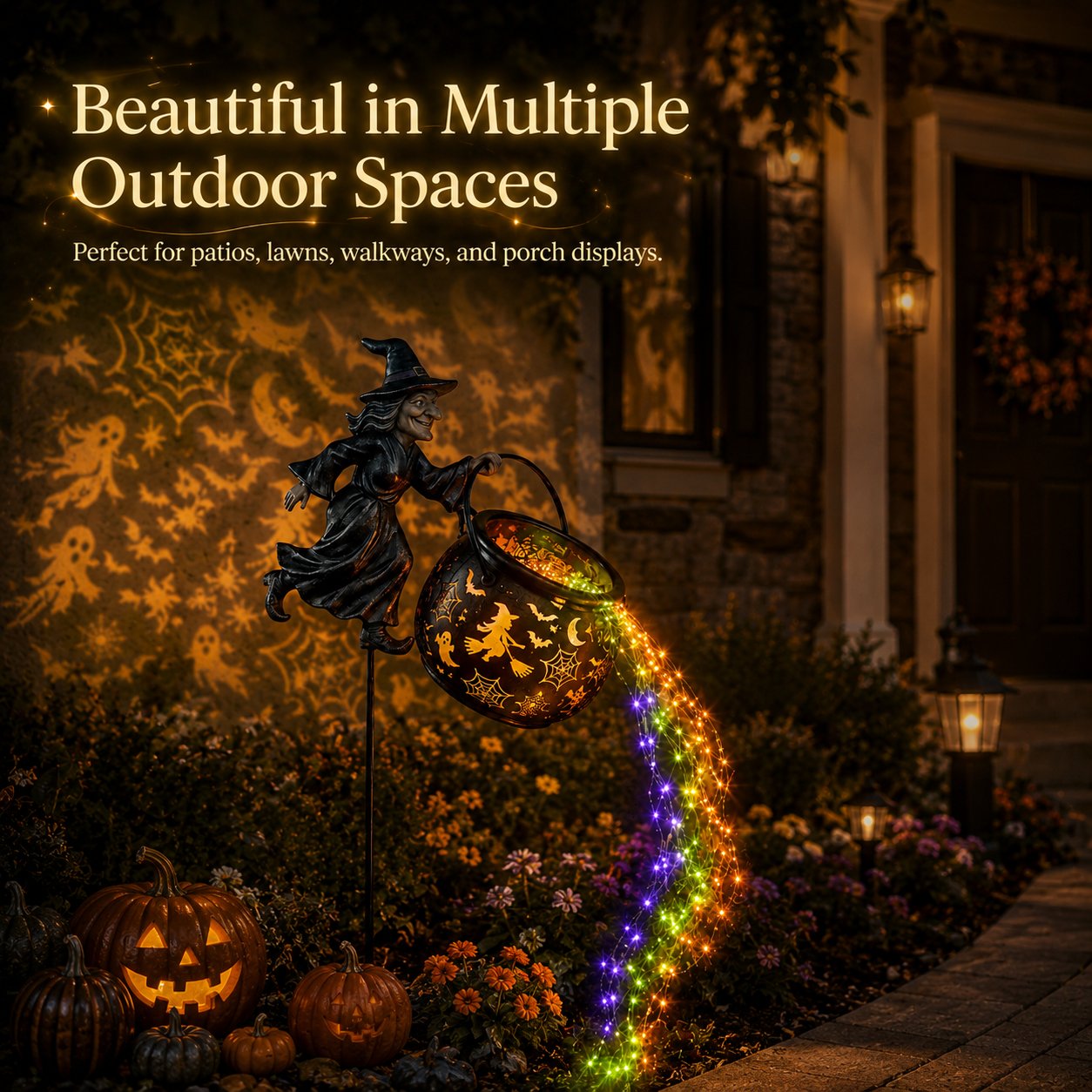 ⚡⚡⚡LAST 44 PCS LEFT!!! 🔥Last Day 50% OFF🎃Halloween Witch Cauldron Garden Light