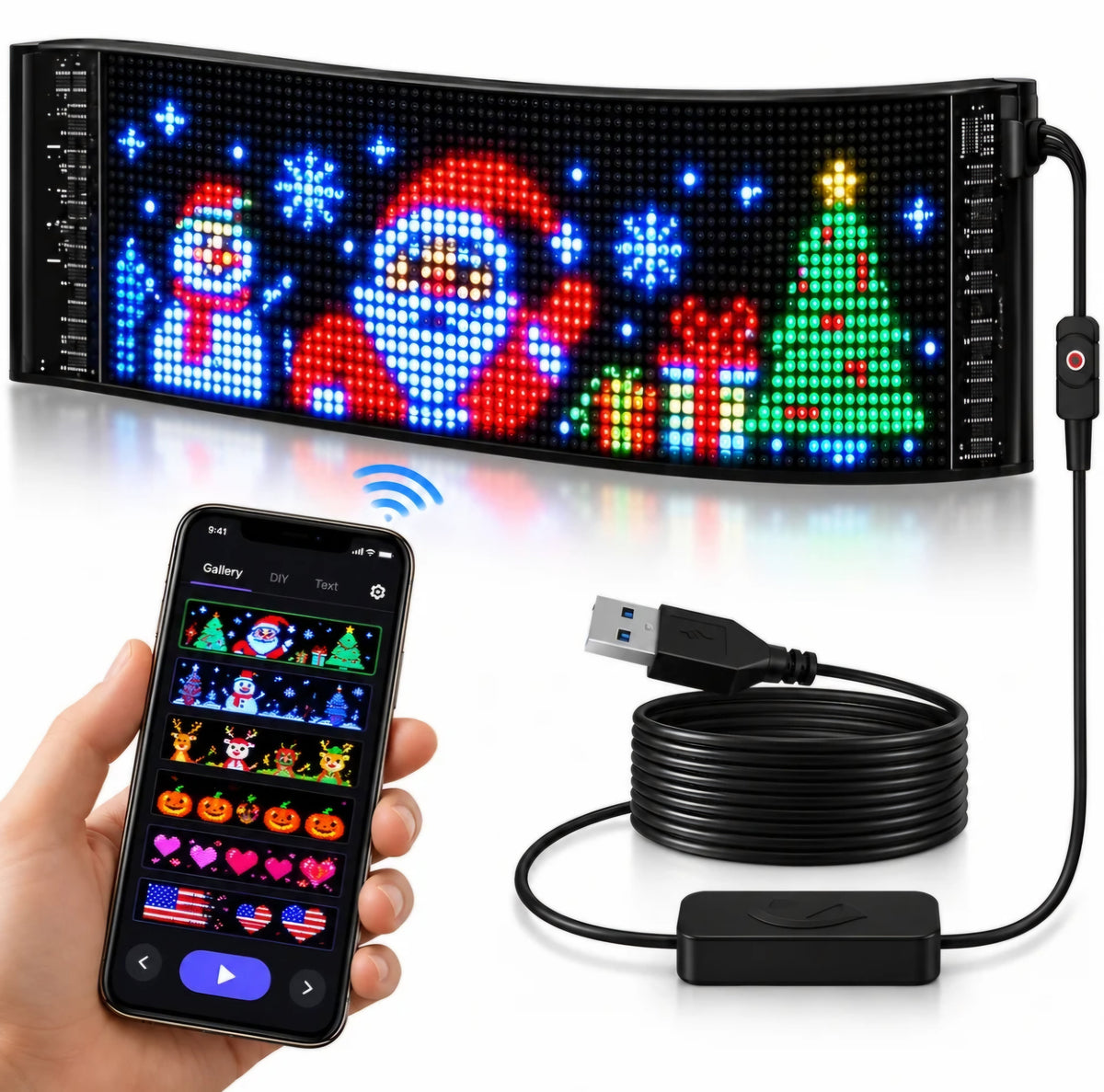 MEROVIQO Car Window LED Display view 1