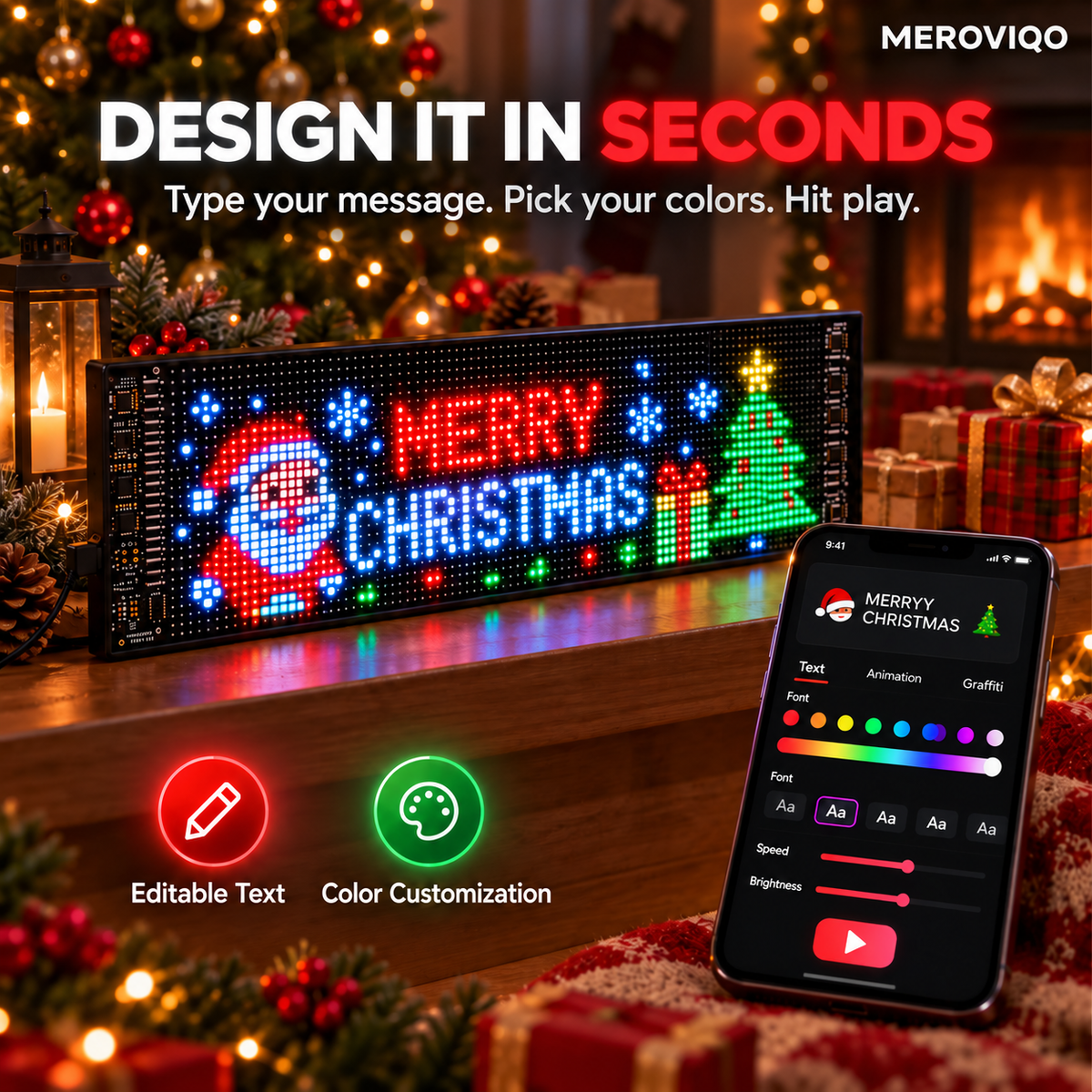 MEROVIQO Car Window LED Display view 2