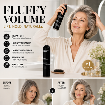 ✨ BUY 1 GET 1 FREE ✨ Fluffy Hair Shaping Spray 90ml | Instant Volume & Root Lift | Sweet Peach Scent