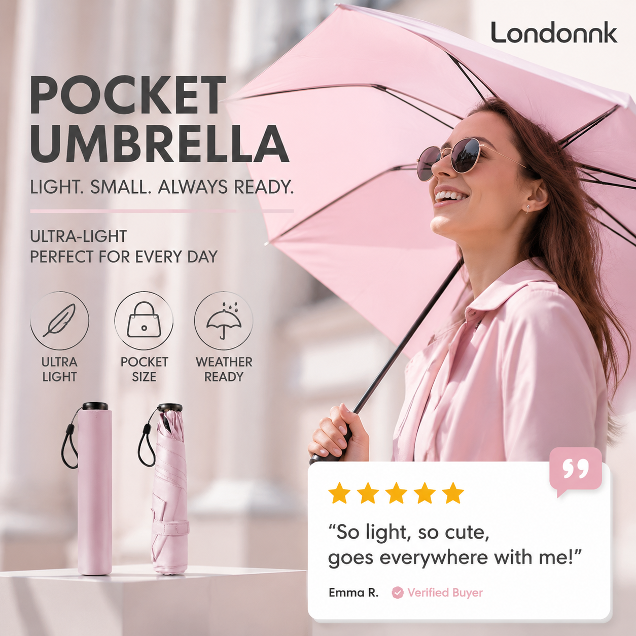🏆 Last Day Special Price $24.99! 🔥Ultra-Lightweight Compact All-Weather Umbrella