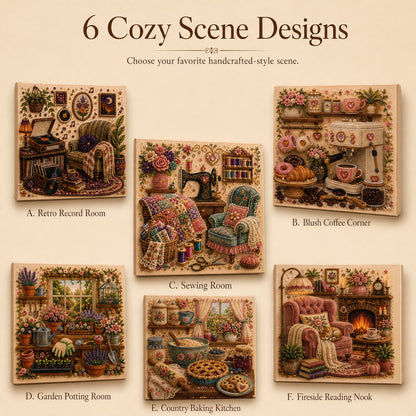 Cozy Hobby Rooms 3D Diamond Art Kit