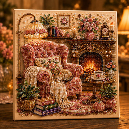 Cozy Hobby Rooms 3D Diamond Art Kit
