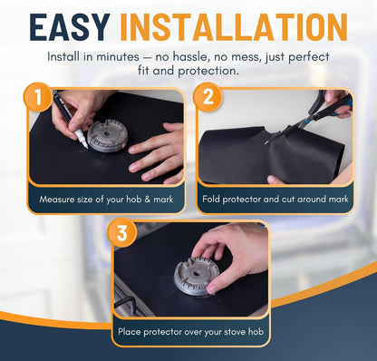 Reusable Gas Stove Burner Protectors🫧Non-Stick & Wipe Clean in Seconds