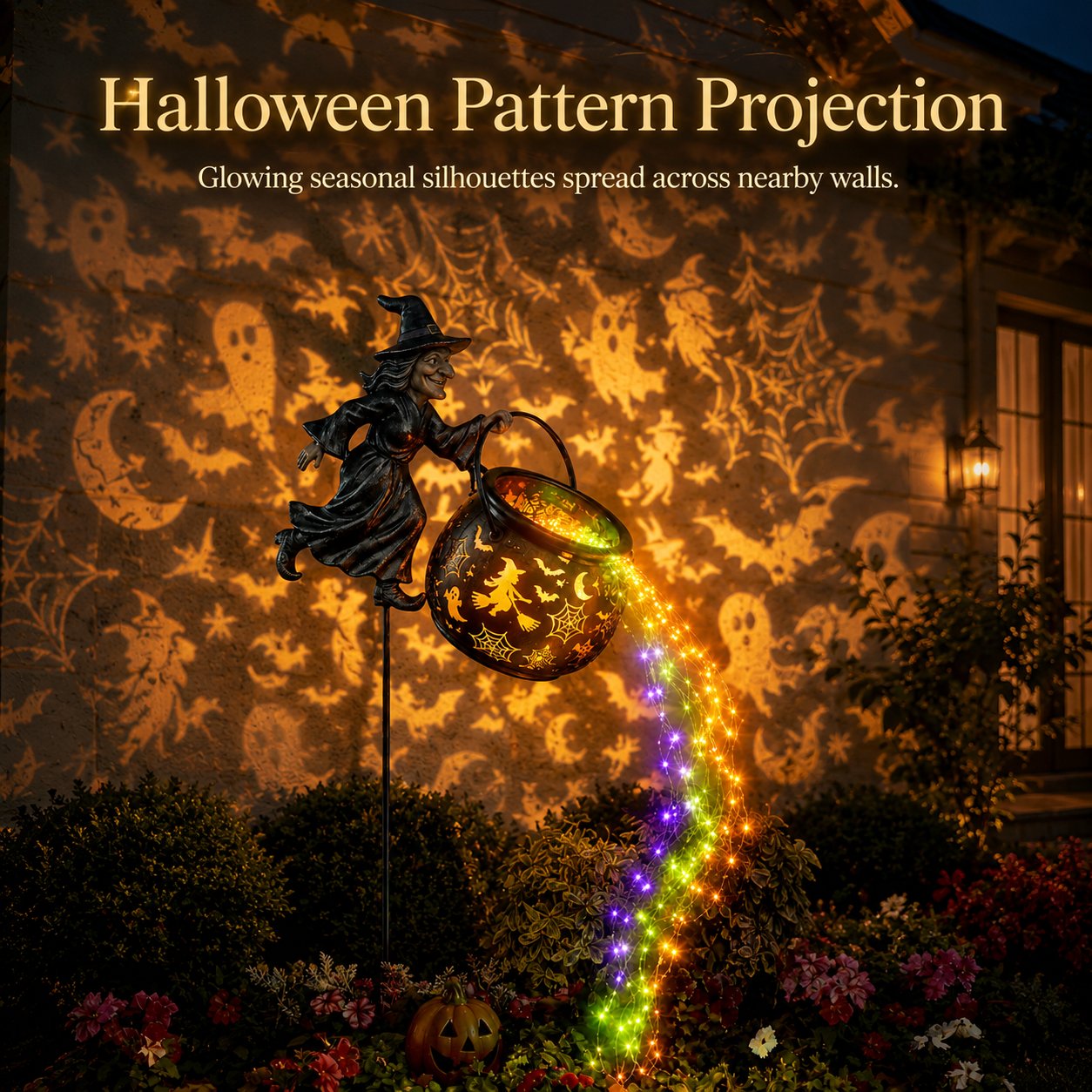 ⚡⚡⚡LAST 44 PCS LEFT!!! 🔥Last Day 50% OFF🎃Halloween Witch Cauldron Garden Light