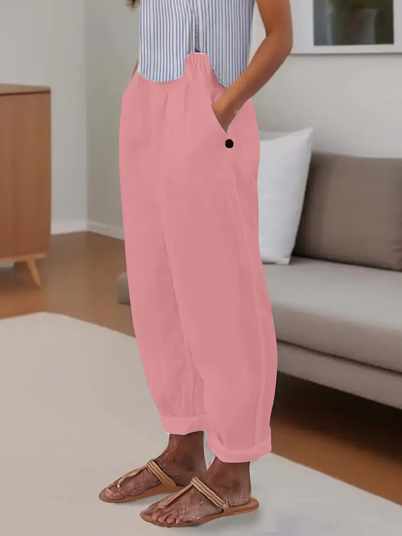 Sfrcord® Minimalistische, unifarbene, vielseitige Hose