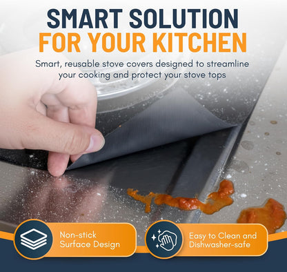 Reusable Gas Stove Burner Protectors🫧Non-Stick & Wipe Clean in Seconds