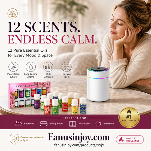 ⚡⚡⚡LAST 44 PCS LEFT!!! 🔥Limited Time 50% Off！🎁🌺The fresh scent lifts your mood！🌷12-Pack Water Soluble Essential Oils Set